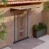 Marquesina de puerta policarbonato negro 199x90