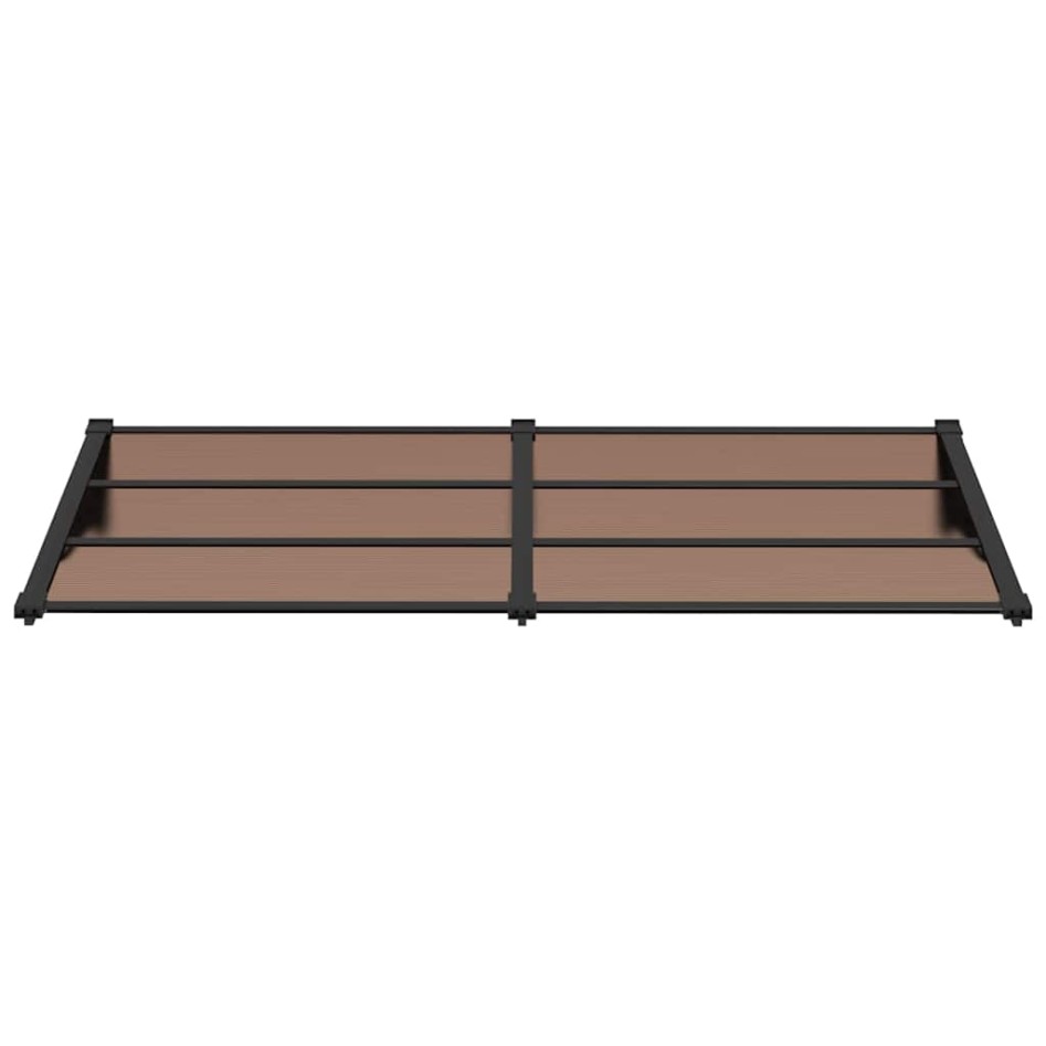 Marquesina de puerta policarbonato negro 199x90
