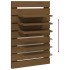 Estantes mesitas pared 2 uds madera maciza de pino marrón