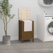 Baúl para colada madera maciza pino marrón miel 44x44x76 cm
