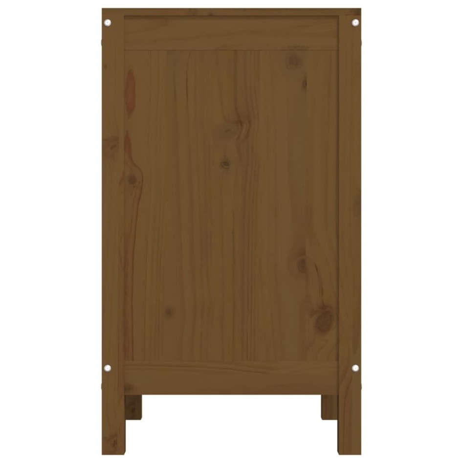 Baúl para colada madera maciza pino marrón miel 44x44x76