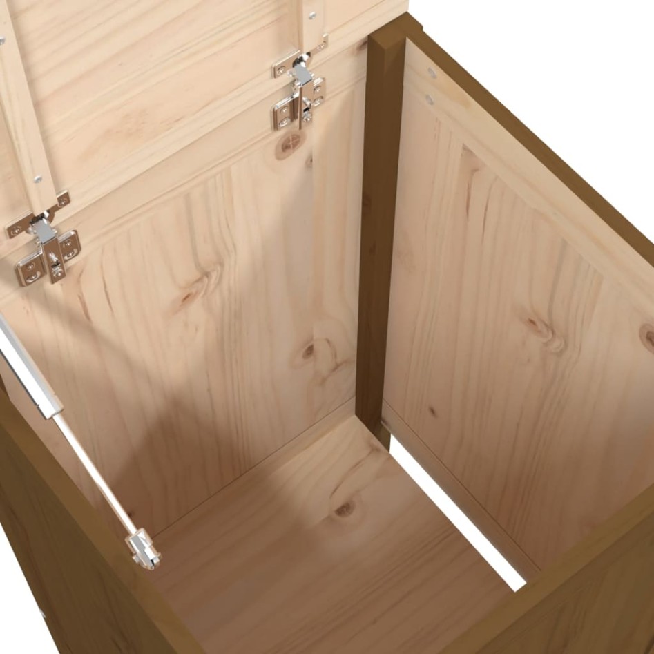 Baúl para colada madera maciza pino marrón miel 44x44x76