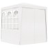 Carpa profesional fiestas con paredes blanco 90 g/m² 2,5x2,5