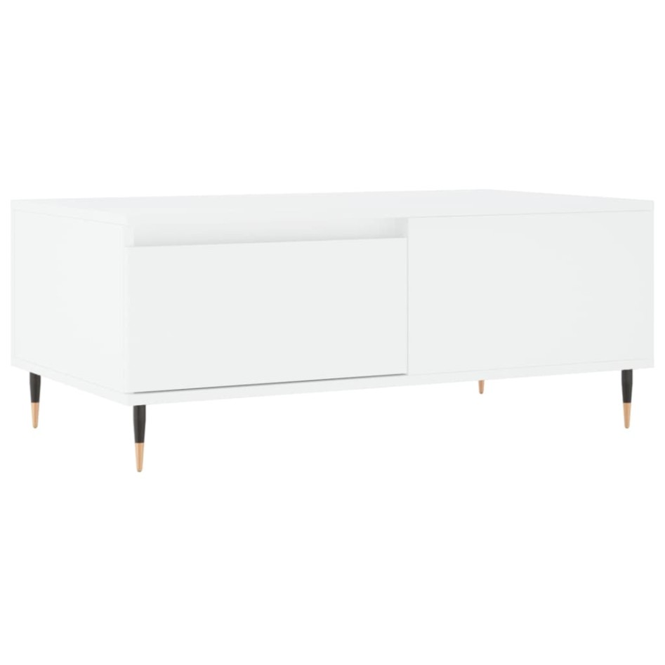 Mesa de centro madera contrachapada blanco 90x50x36,5