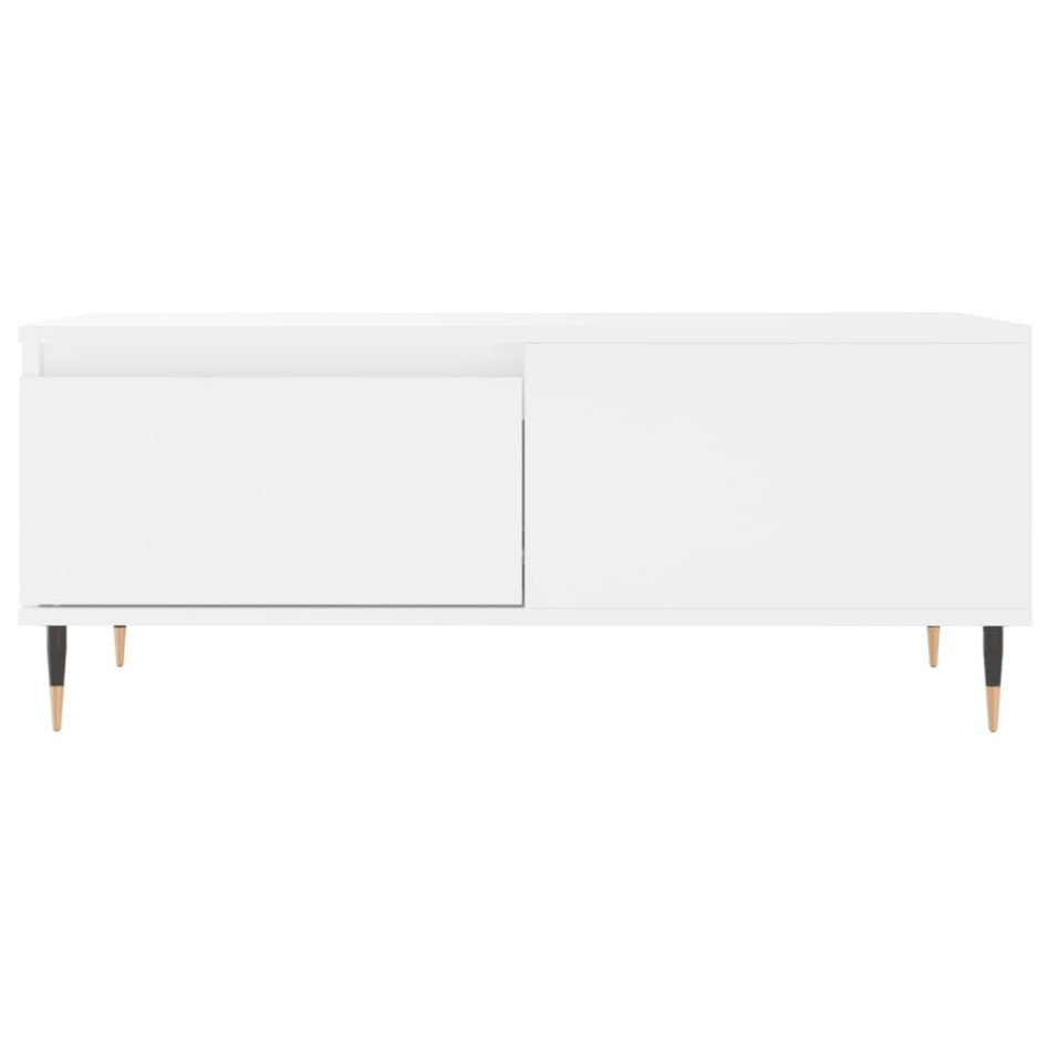 Mesa de centro madera contrachapada blanco 90x50x36,5