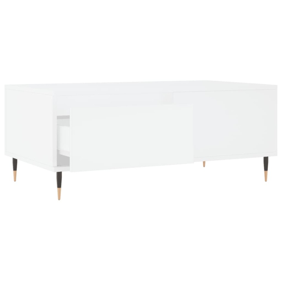Mesa de centro madera contrachapada blanco 90x50x36,5