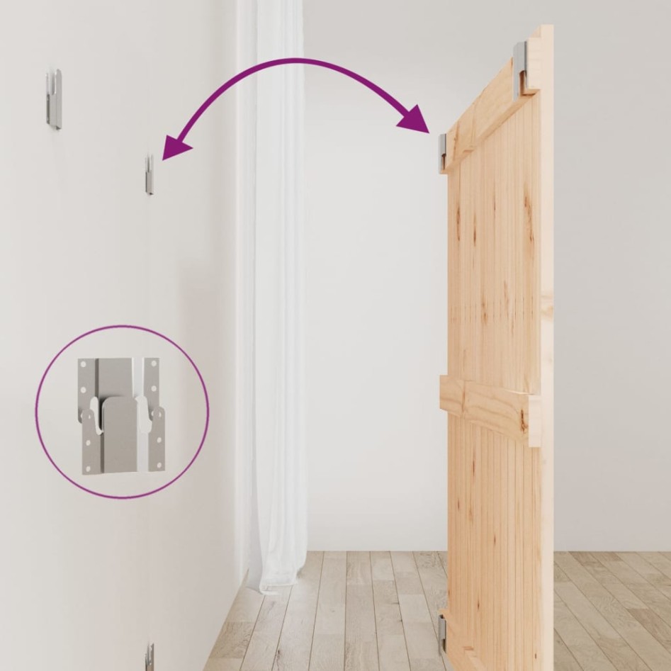 Cabecero de cama de pared madera maciza de pino 95,5x3x90