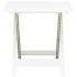 Mesa de jardín plegable de plástico blanco 79x72x70