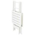 Mesa de jardín plegable de plástico blanco 79x72x70