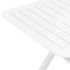 Mesa de jardín plegable de plástico blanco 79x72x70