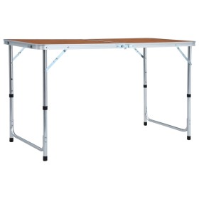 Mesa de camping plegable de aluminio 120x60
