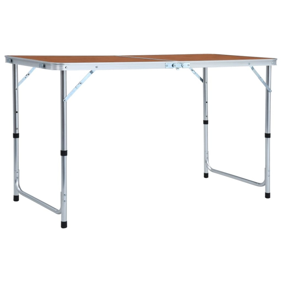 Mesa de camping plegable de aluminio 120x60