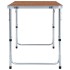 Mesa de camping plegable de aluminio 120x60