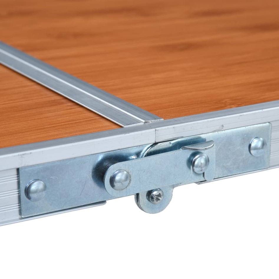 Mesa de camping plegable de aluminio 120x60