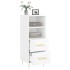 Aparador de madera contrachapada blanco brillante 34,5x34x90