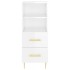 Aparador de madera contrachapada blanco brillante 34,5x34x90