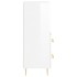 Aparador de madera contrachapada blanco brillante 34,5x34x90