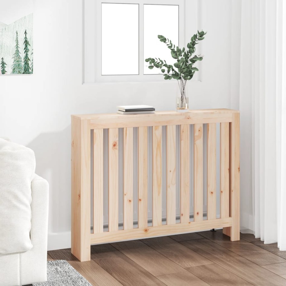 Cubierta de radiador madera maciza de pino 108,5x19x84