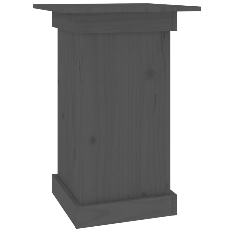 Soporte para plantas madera maciza de pino gris 40x40x60