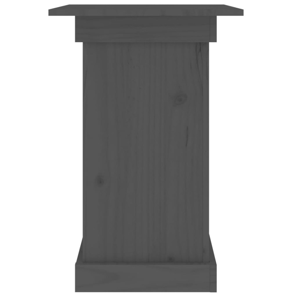 Soporte para plantas madera maciza de pino gris 40x40x60