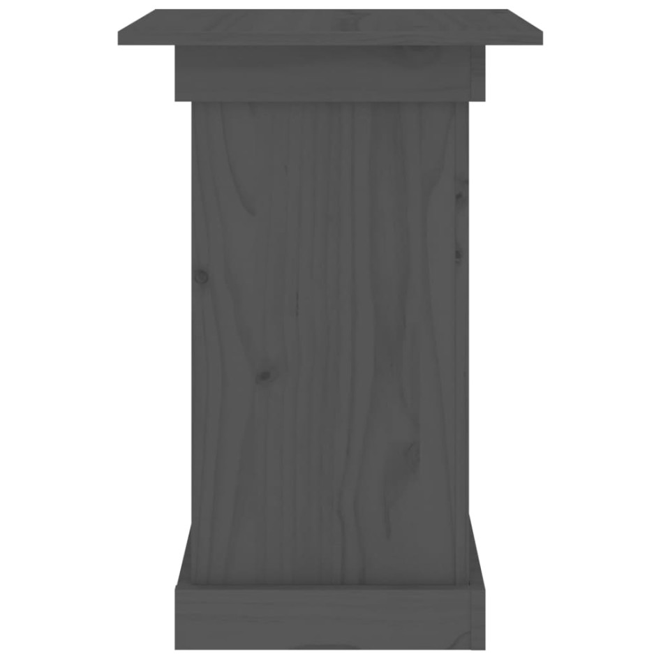 Soporte para plantas madera maciza de pino gris 40x40x60