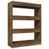 Estantería madera contrachapada marrón roble 80x30x103