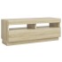 Mueble de TV con luces LED roble Sonoma 100x35x40