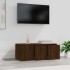 Mueble TV madera contrachapada color marrón roble 80x34x30