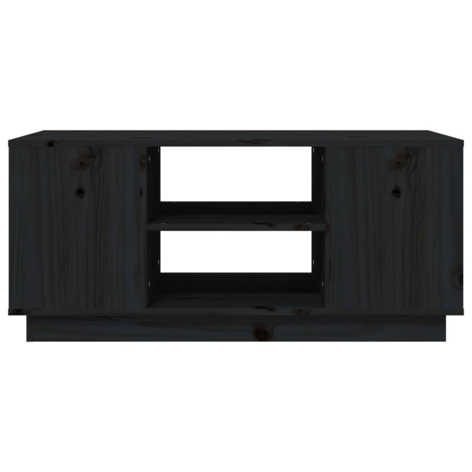Mesa de centro de madera maciza de pino negro 90x49x40,5