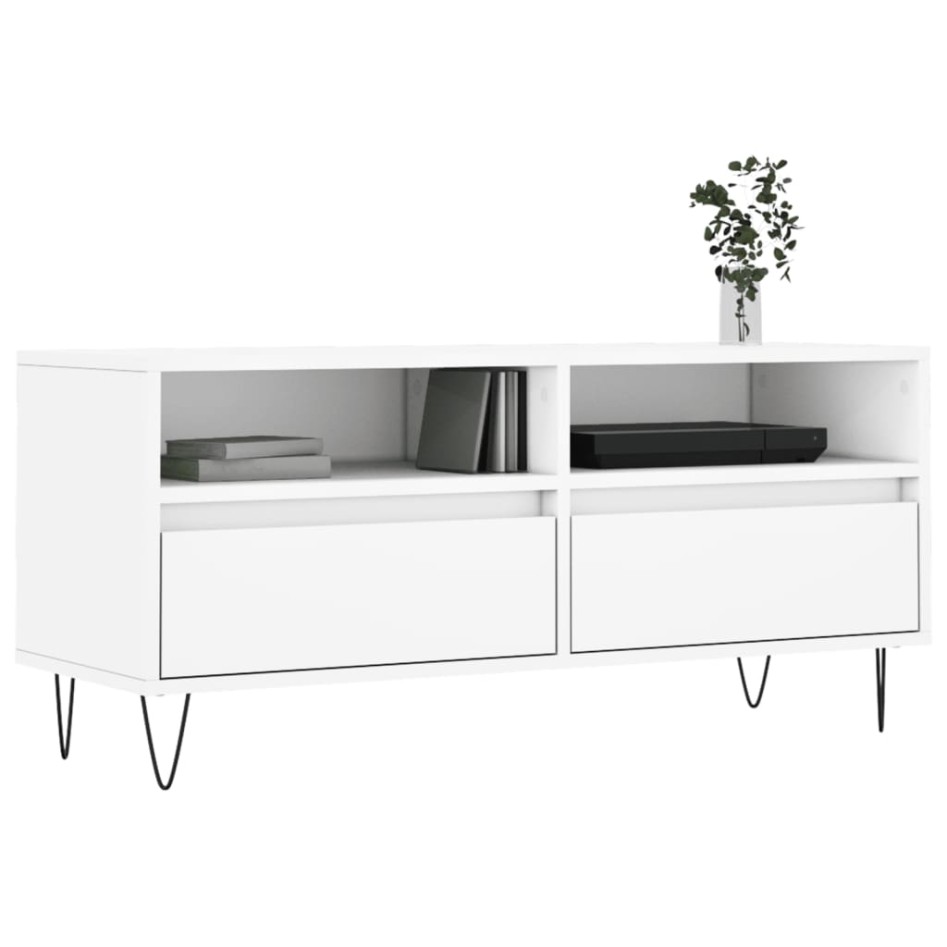 Mueble para TV madera contrachapada blanco 100x34,5x44,5