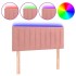 Cabecero con LED de terciopelo rosa 100x5x78/88