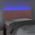 Cabecero con LED de terciopelo rosa 100x5x78/88