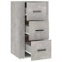 Aparador de madera contrachapada gris hormigón 40x33x70