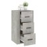 Aparador de madera contrachapada gris hormigón 40x33x70