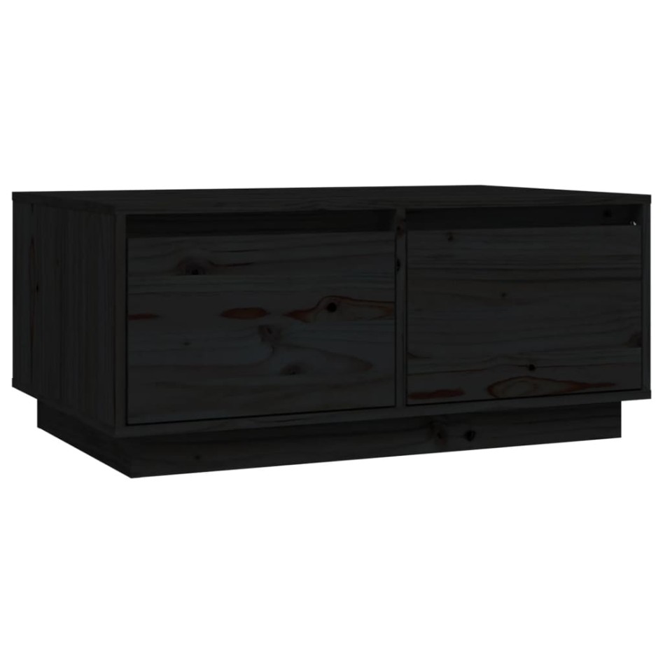 Mesa de centro de madera maciza de pino negro 80x50x35