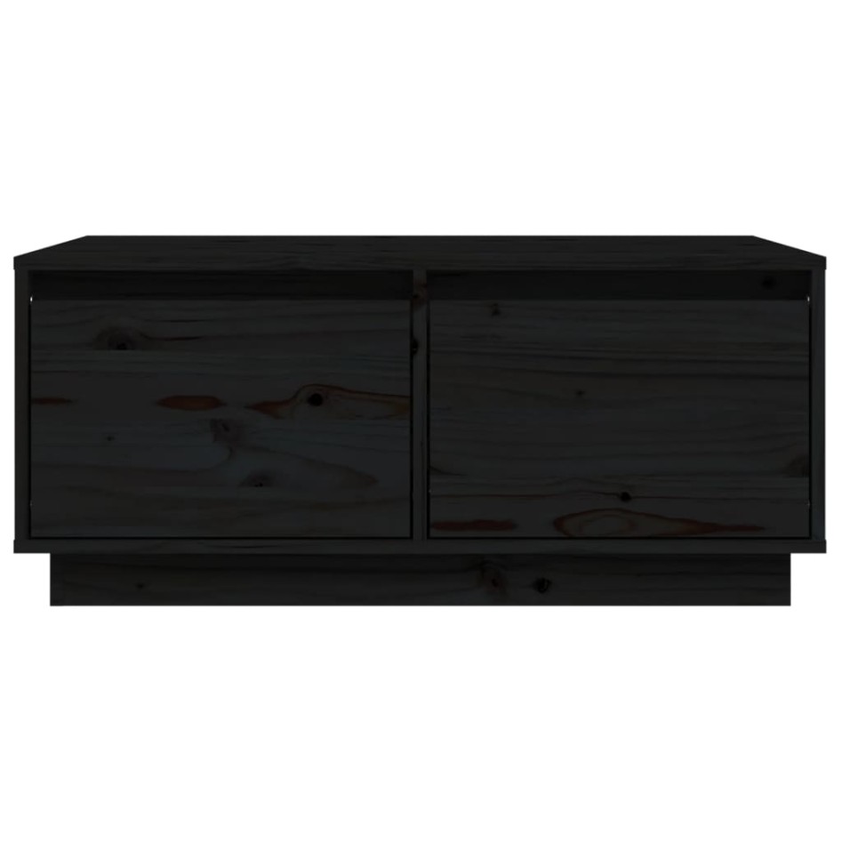 Mesa de centro de madera maciza de pino negro 80x50x35