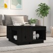 Mesa de centro de madera maciza de pino negro 60x61x32,5 cm