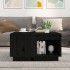 Mesa de centro de madera maciza de pino negro 60x61x32,5