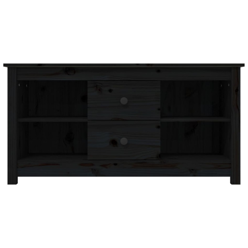 Mueble de TV de madera maciza de pino negro 103x36,5x52