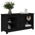 Mueble de TV de madera maciza de pino negro 103x36,5x52