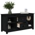 Mueble de TV de madera maciza de pino negro 103x36,5x52