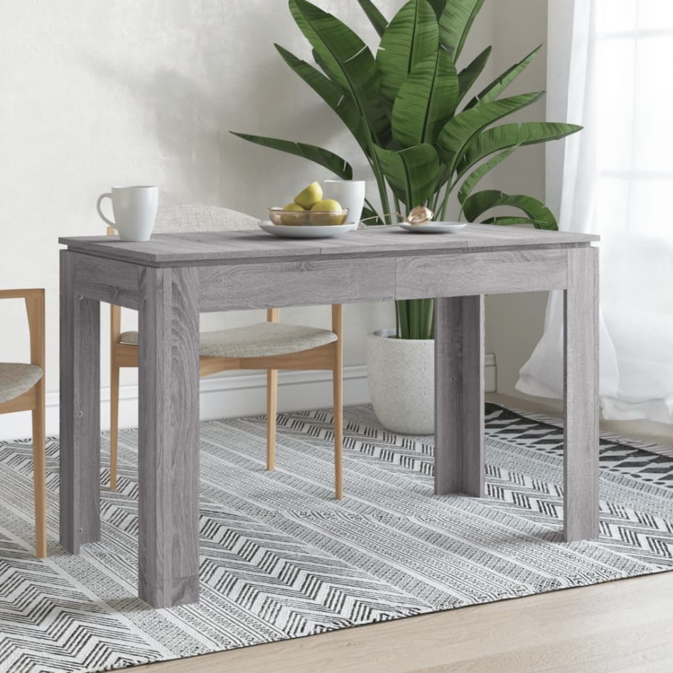 Mesa de comedor madera de ingeniería Sonoma gris 120x60x76