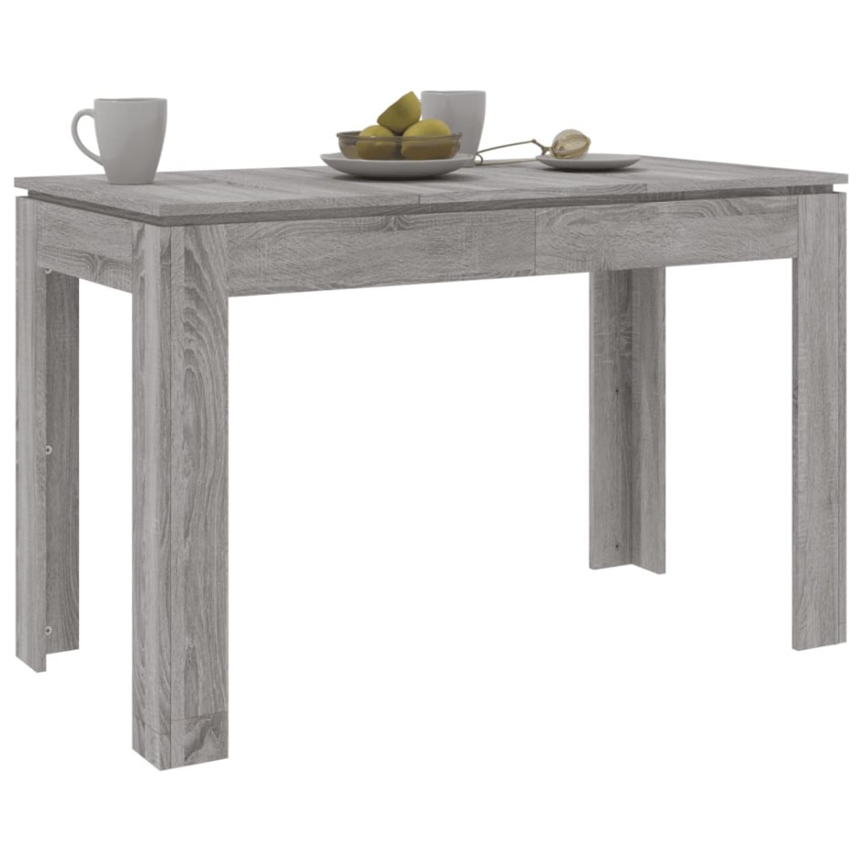 Mesa de comedor madera de ingeniería Sonoma gris 120x60x76
