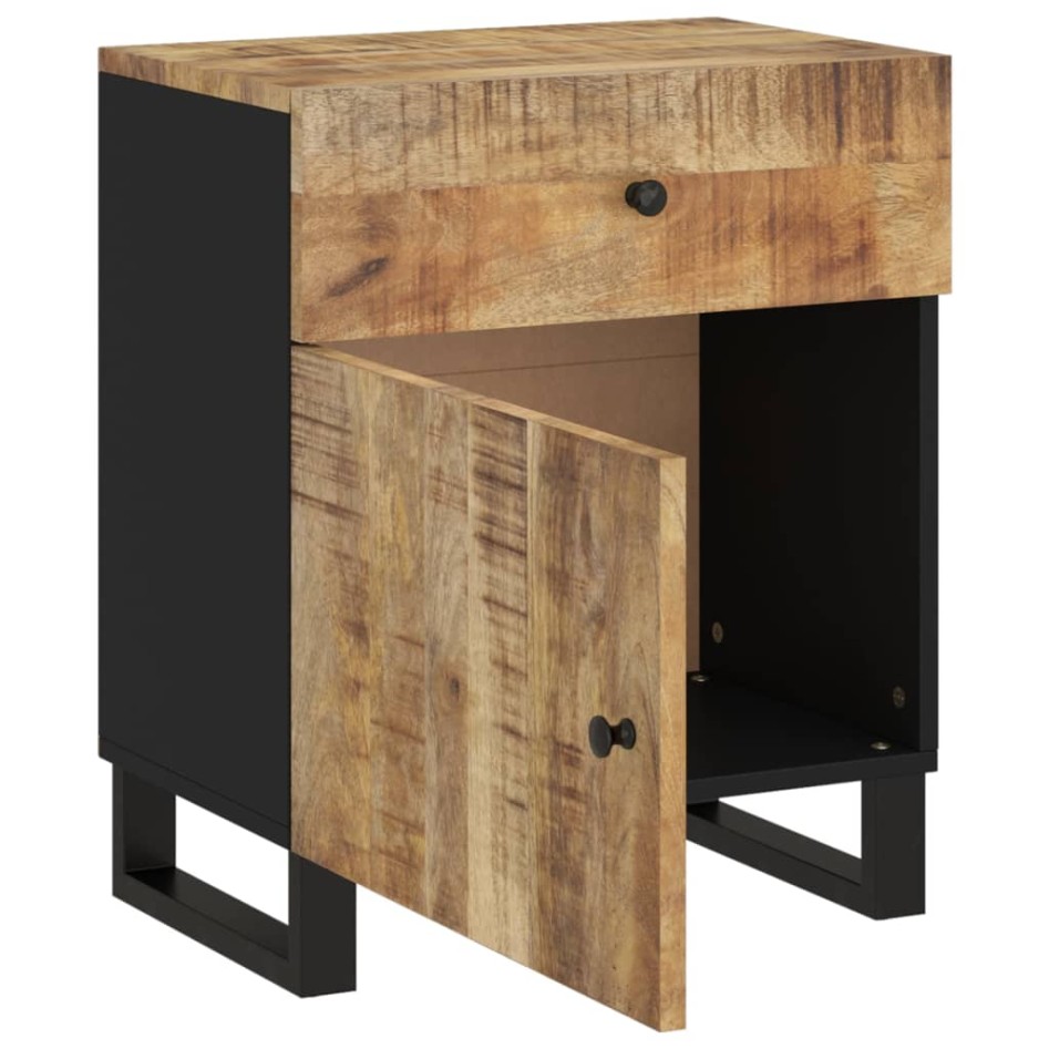 Mesita de noche madera mango madera contrachapada 50x33x60