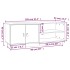 Mueble de TV de madera maciza de pino blanco 105x34x40