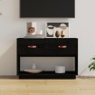 Mueble de TV madera maciza de pino negro 90x40x60 cm