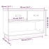 Mueble de TV madera maciza de pino negro 90x40x60