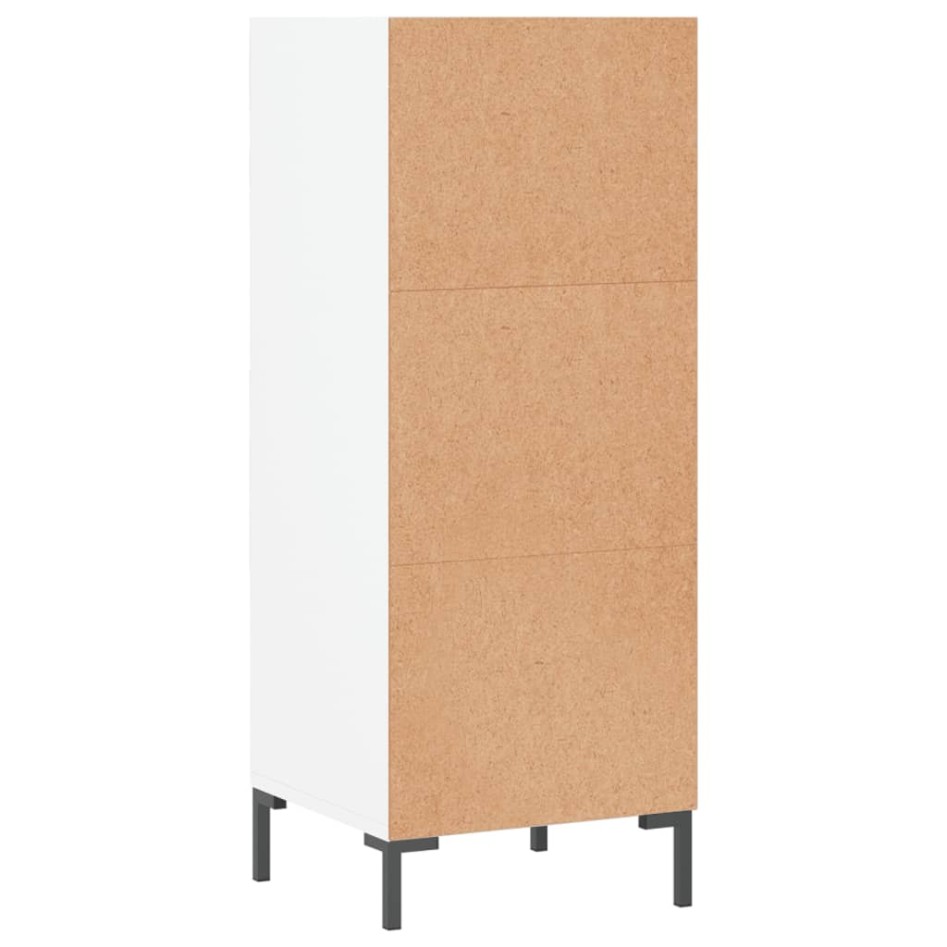 Aparador de madera de ingeniería blanco 34,5x32,5x90