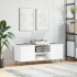 Mueble para discos madera contrachapada blanco 121x38x48