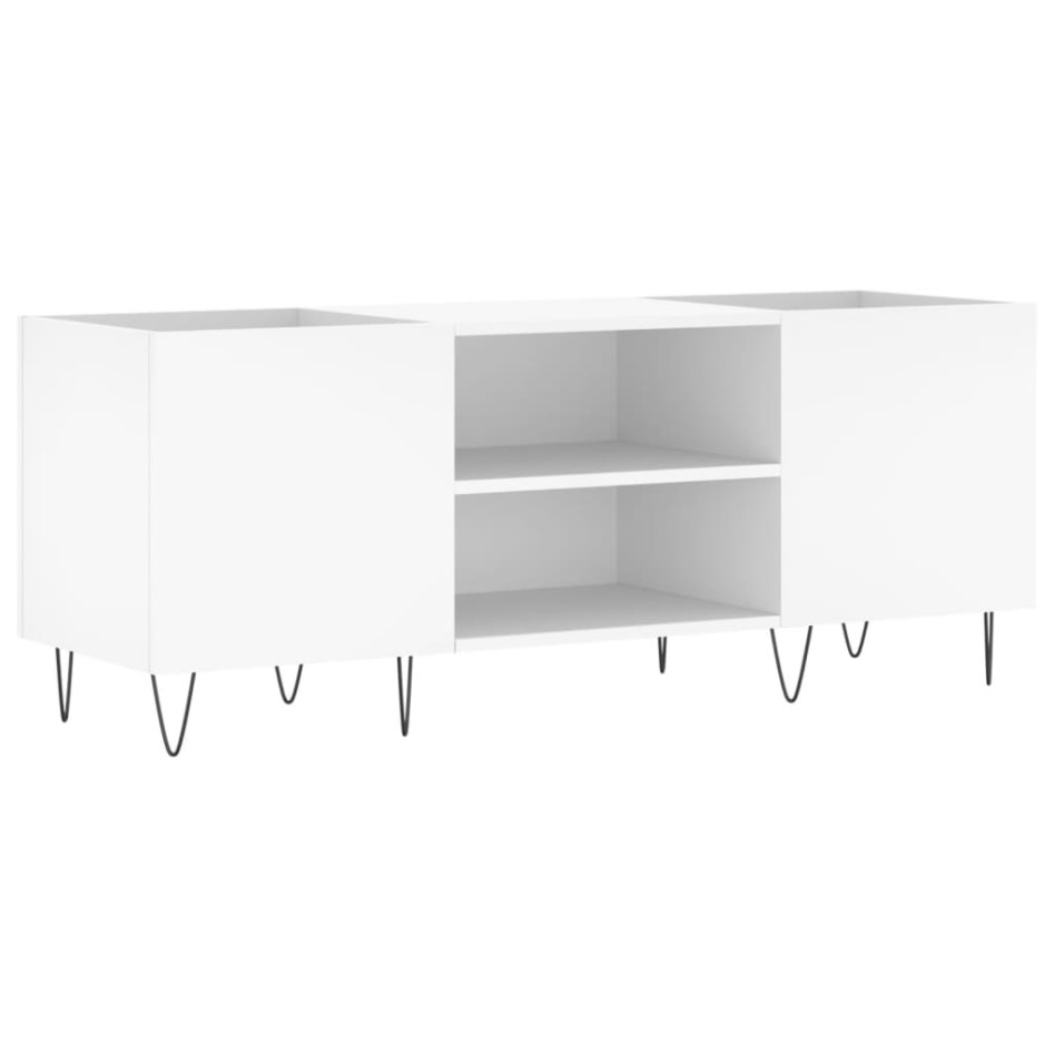 Mueble para discos madera contrachapada blanco 121x38x48
